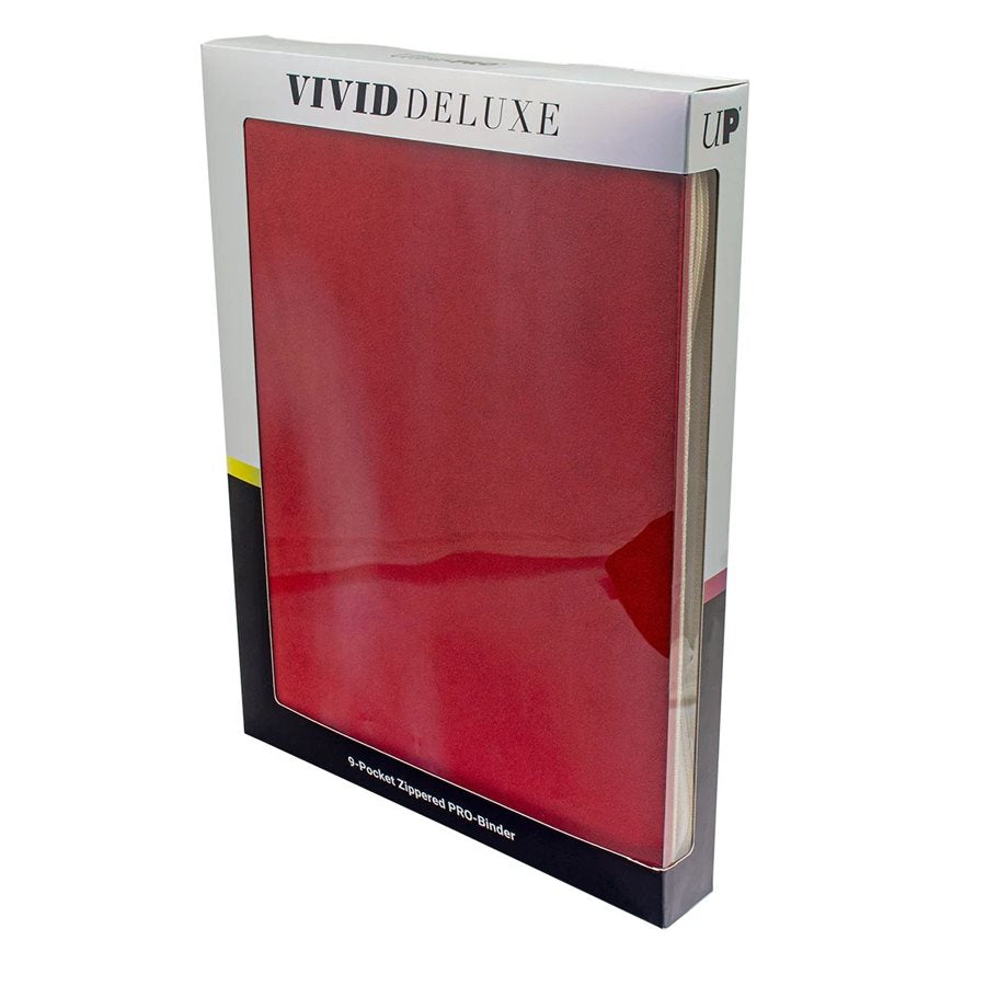 Ultra Pro Binder - Vivid 9 Pocket Zippered Pro Binder Deluxe Red - Good Games
