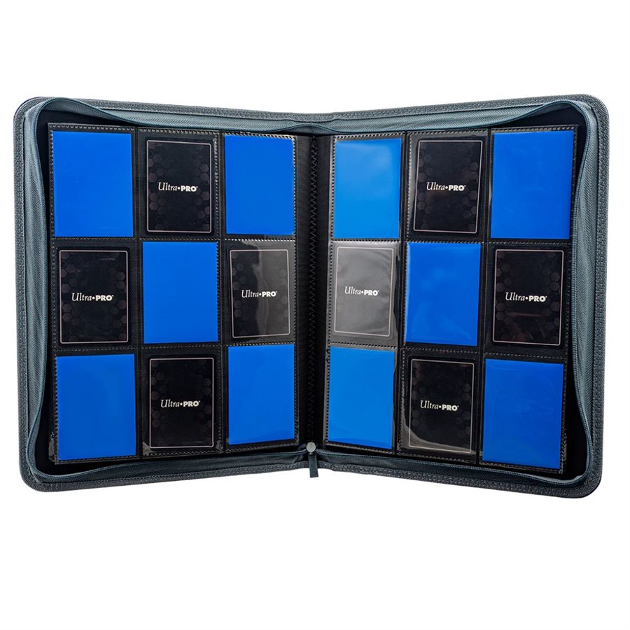 Ultra Pro Binder - Vivid 9 Pocket Zippered Pro Binder Deluxe Blue - Good Games