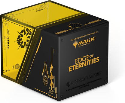 Black and translucent yellow "Edge of Eternities" Magic: The Gathering Ultimate Guard deck box