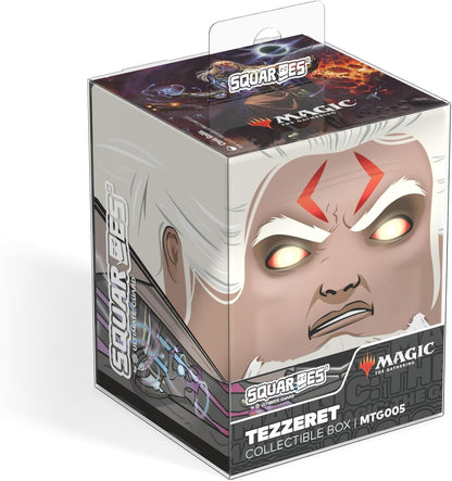 Magic: The Gathering Tezzeret Collectible Box by Ultimate Guard. Tezzeret's face with glowing eyes and red forehead marks