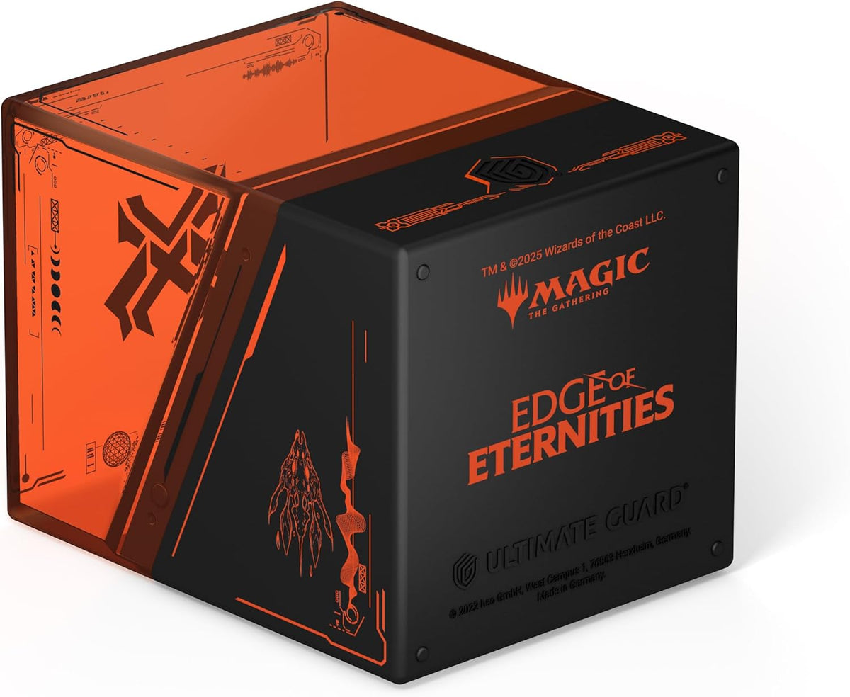 Black and translucent orange Ultimate Guard Magic: The Gathering &quot;Edge of Eternities&quot; card box