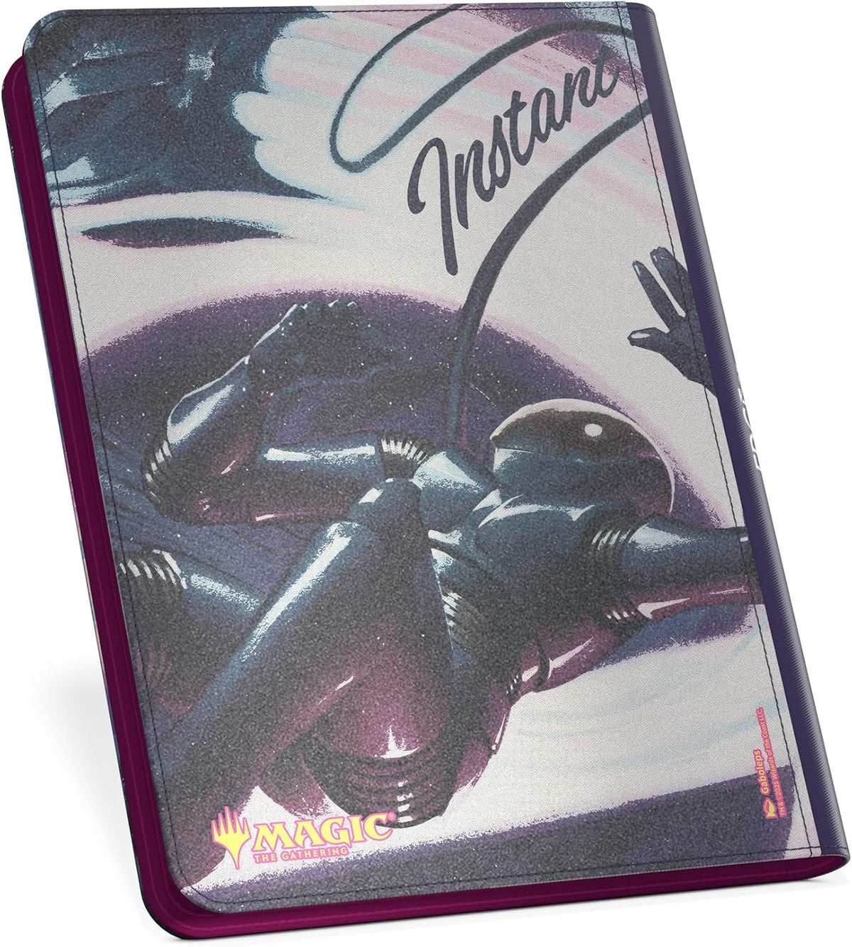 A Magic: The Gathering playmat depicting a stylized astronaut floating in space, with &quot;Instant&quot; text