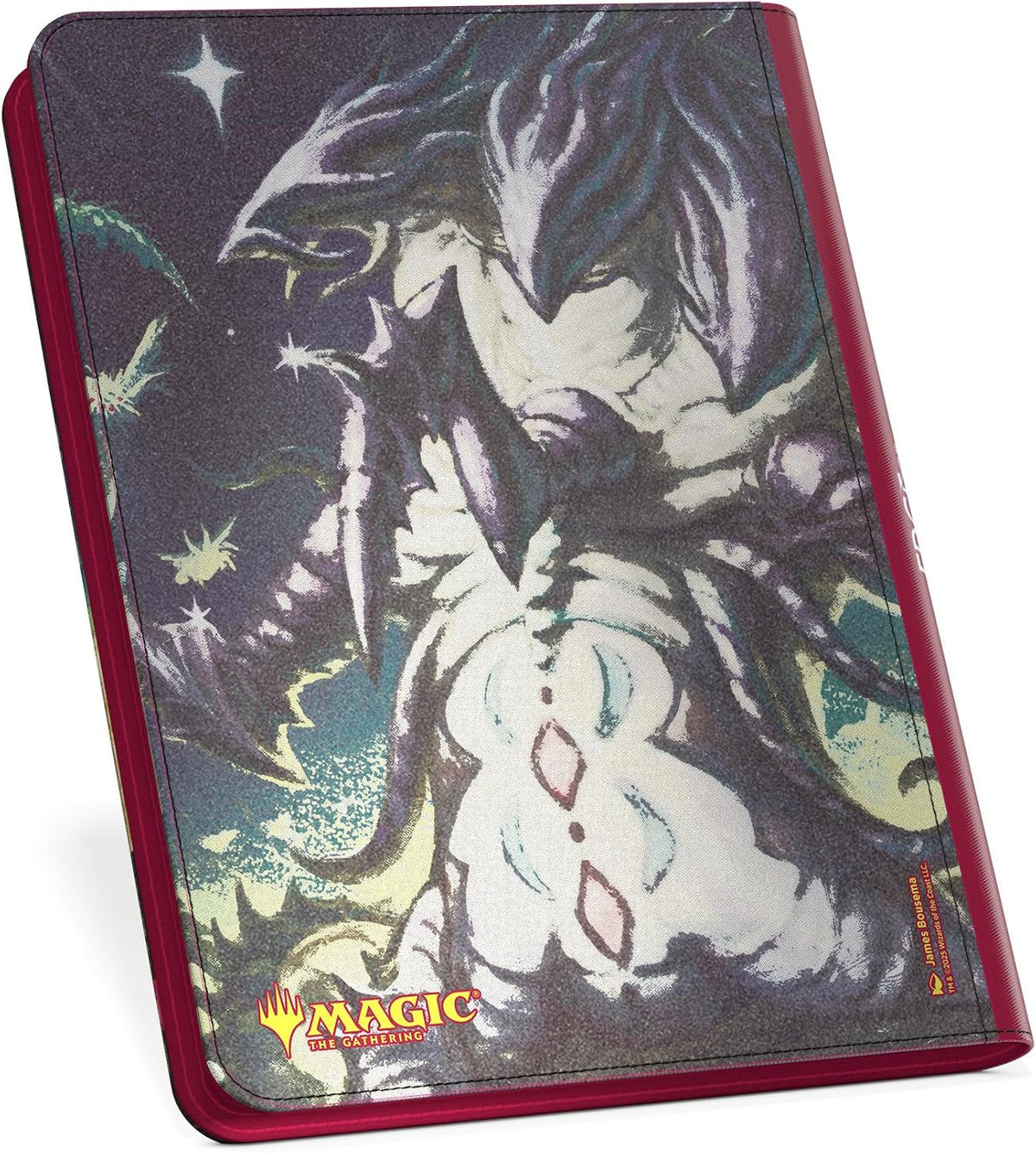 Red binder with dark fantasy art of a robed figure with a pointed crown and Magic: The Gathering logo