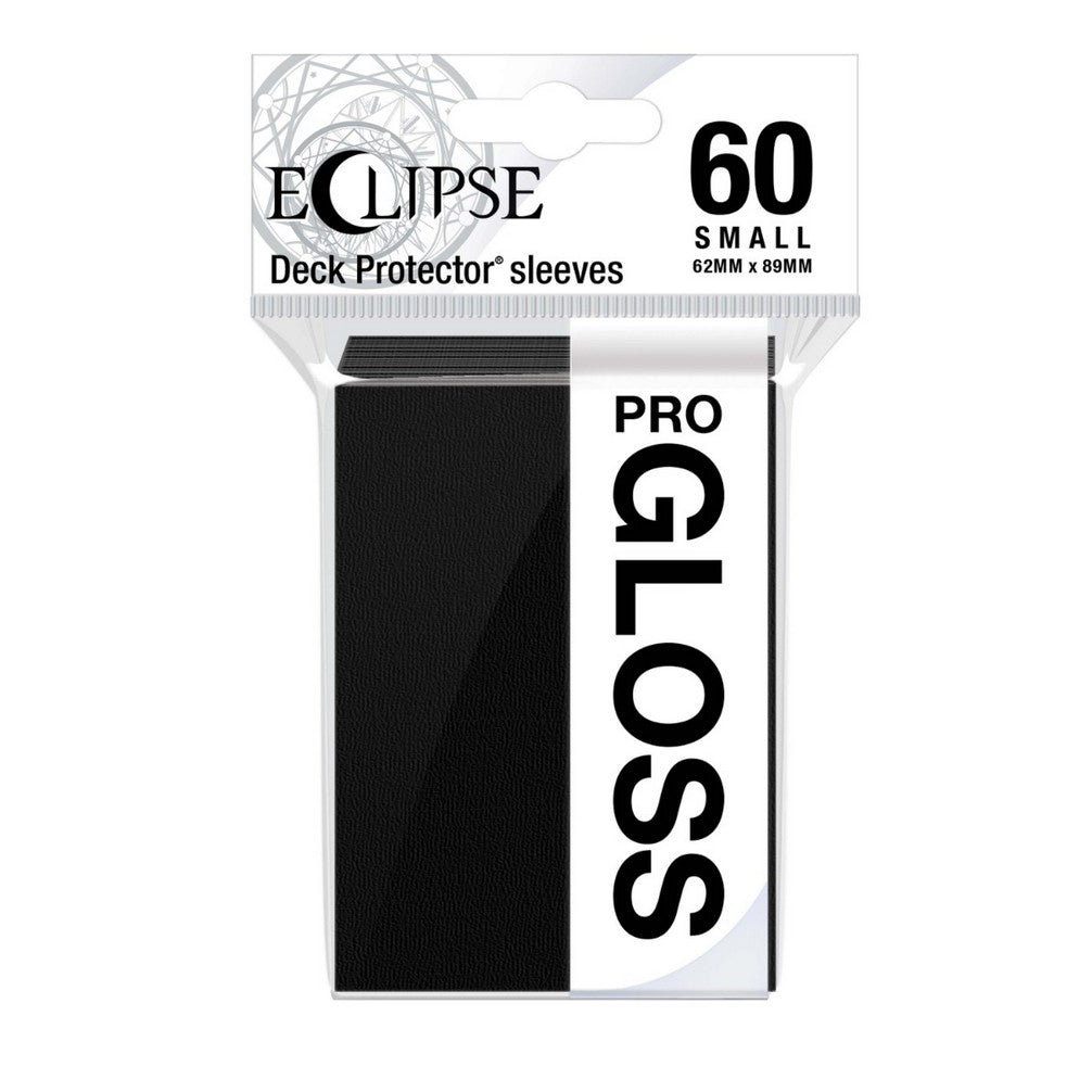 60 black Eclipse Pro Gloss Deck Protector sleeves (Small, 62x89mm)