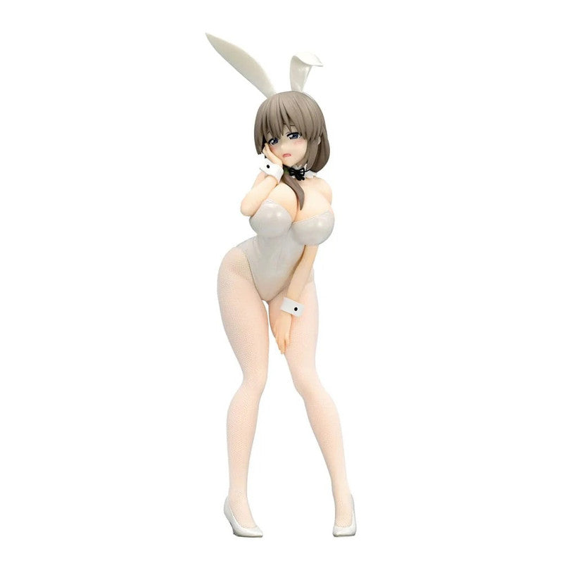 Front view of the Uzaki-Chan BiCute Bunnies White Pearl figure, showing detailed textures on her bunny costume and a cheerful expression