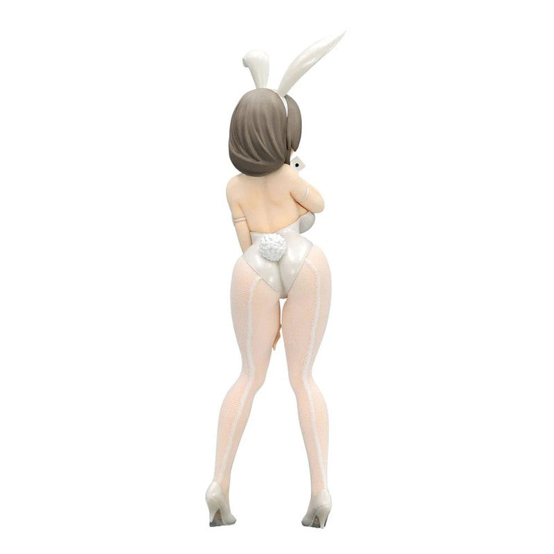 Rear back view of the Uzaki-Chan BiCute Bunnies White Pearl Version figure, displaying the detailed bunny tail and fishnet stockings