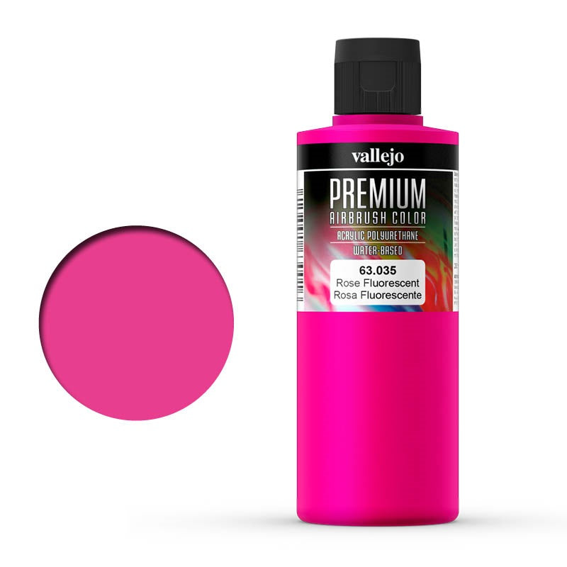 Vallejo Airbrush Acrylic Premium Color 200 ml - Fluorescent Rose - Good Games