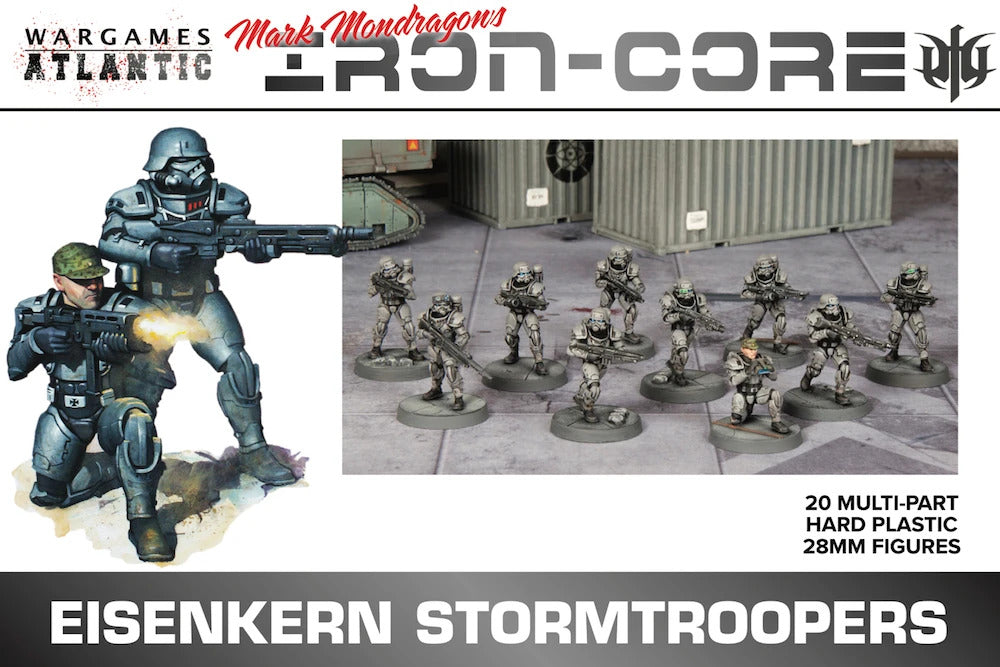 Iron Core Universe: Eisenkern Stormtroopers - 20x 28mm Sci-fi troops - Good Games