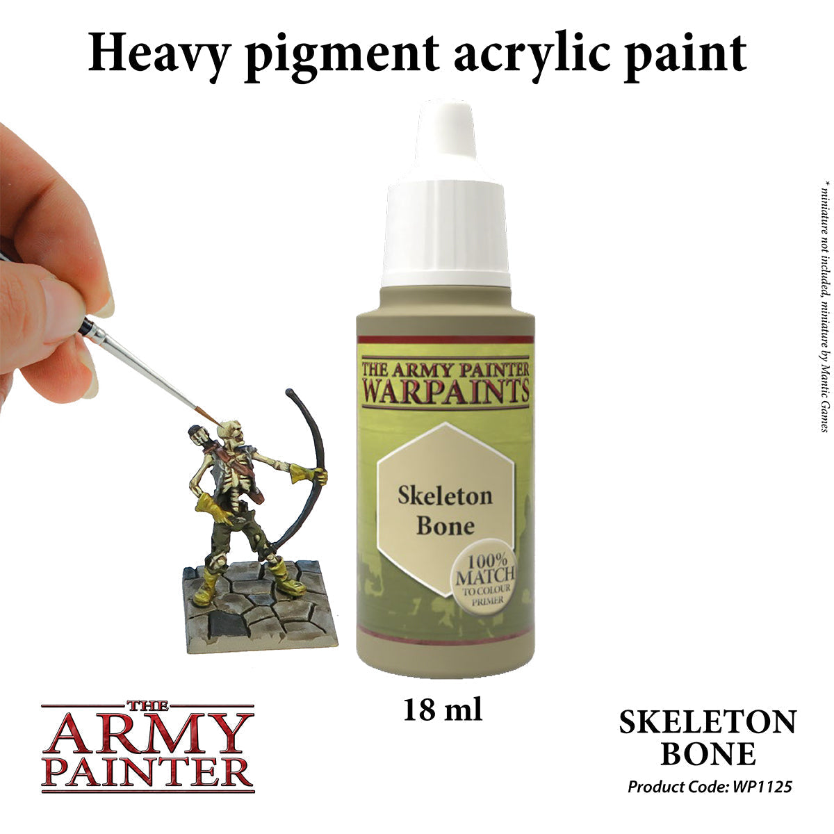 Army Painter WarPaint: Acrylic Paint 18ml - Skeleton Bone - Good Games