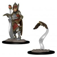 Wizkids Wardlings Rpg Figures Girl Fighter & Hunting Falcon - Good Games