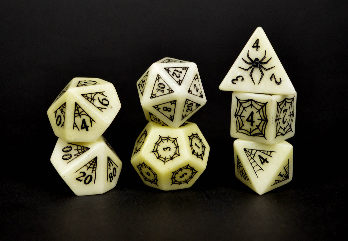 Level Up Dice - Widow Ivory Jade - Good Games