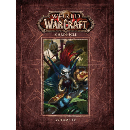 World of Warcraft Chronicle Volume IV cover: A blue troll with a red mohawk and tusks in a jungle