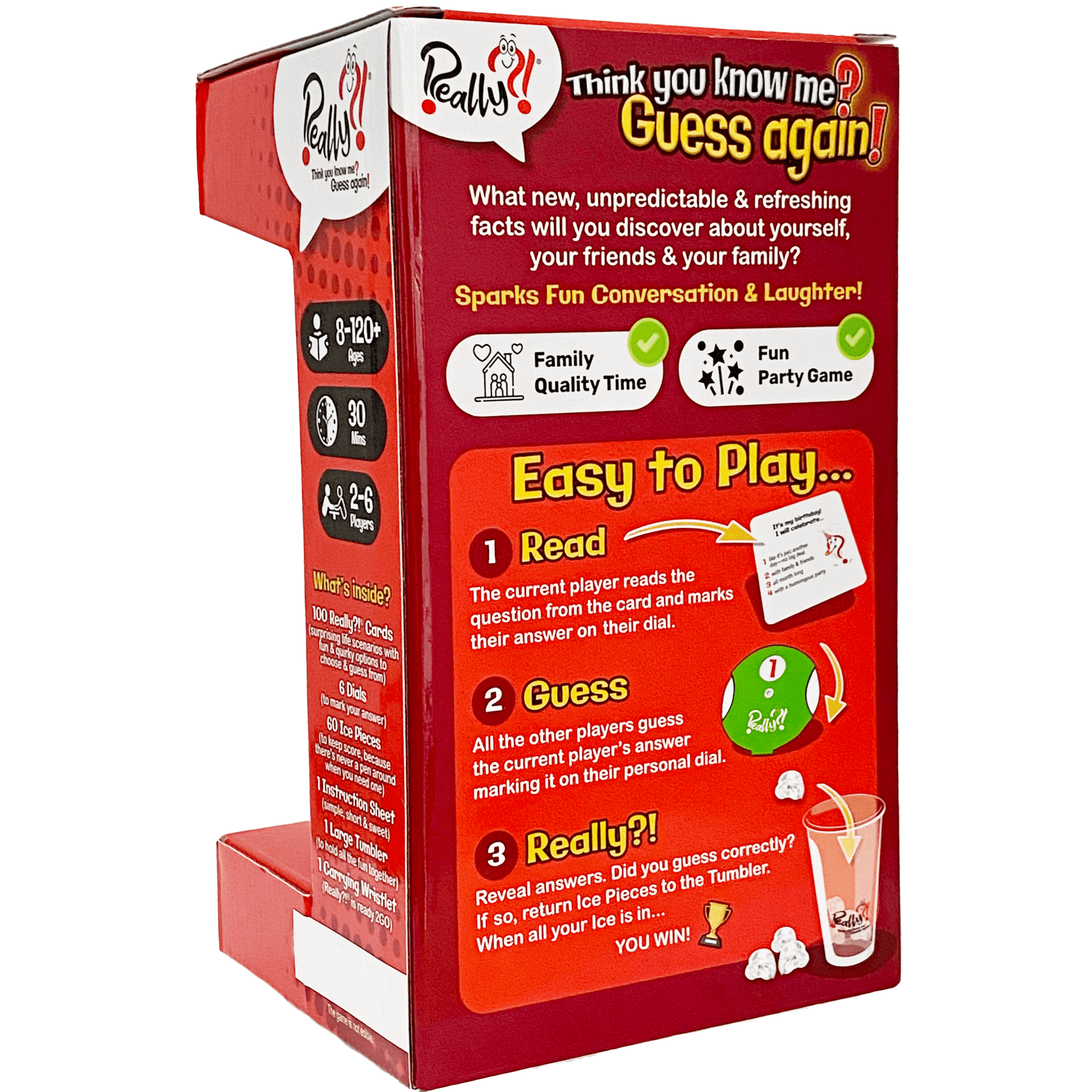 Back of game box showing description and instruction