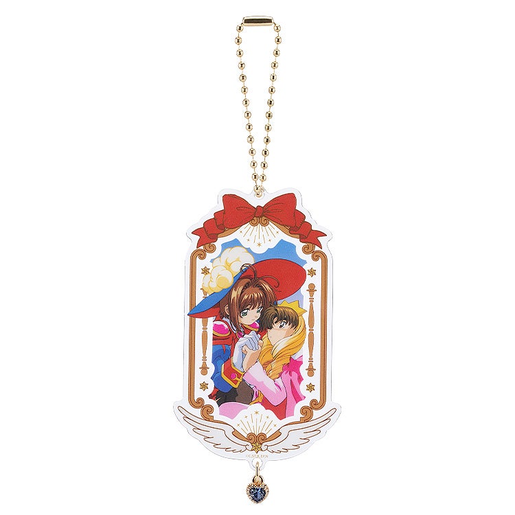 Cardcaptor Sakura 25th Anniversary acrylic keychain featuring Sakura and Syaoran