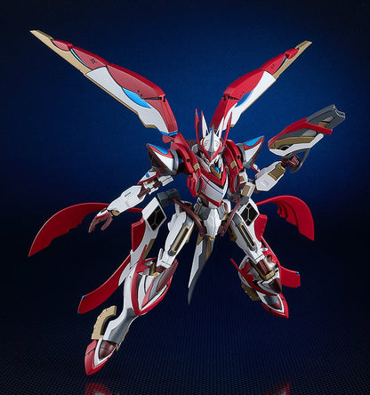 Rear angle of Red Five model showing backpack unit and mechanical details