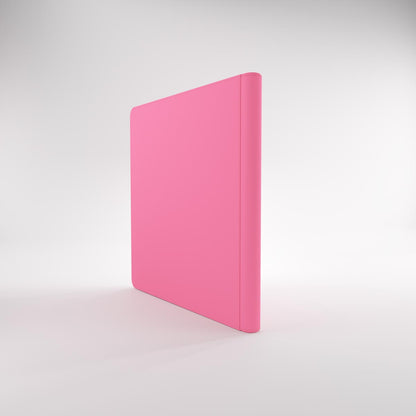 Gamegenic Zip-Up Album with stitched seams and rounded corners, standing upright on a minimalist white background
