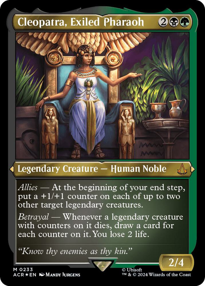 Cleopatra, Exiled Pharaoh 233 (Universes Beyond: Assassin's Creed)  - Etched Foil