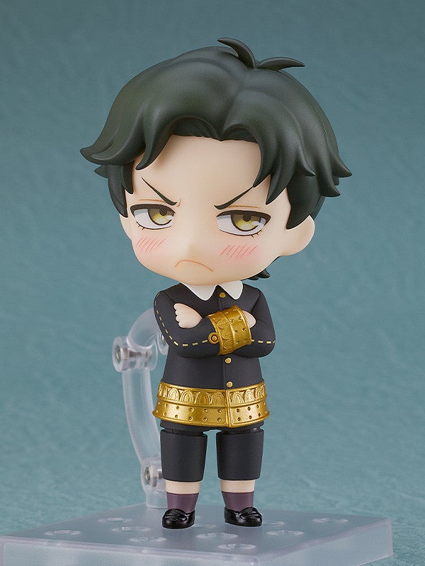 Spy x Family Damian Desmond Nendoroid figure in black Eden Academy uniform with golden accents and crossed arms
