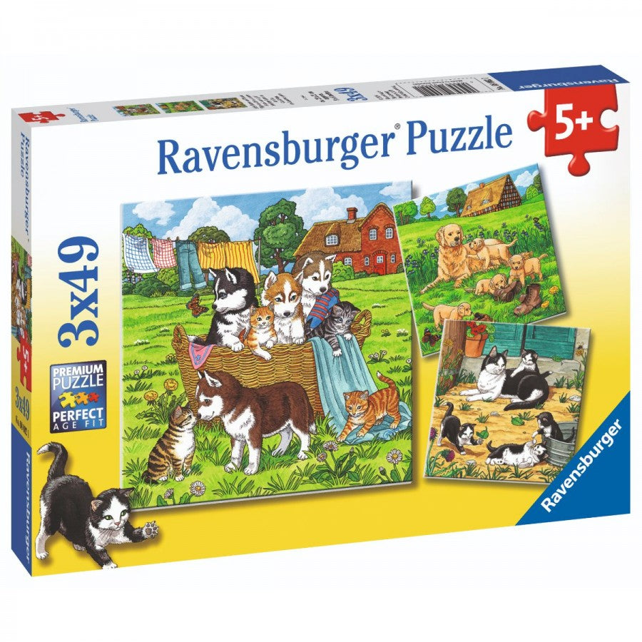 Ravensburger - Cats And Dogs 2 - 3x49 Piece Jigsaw - Good Games
