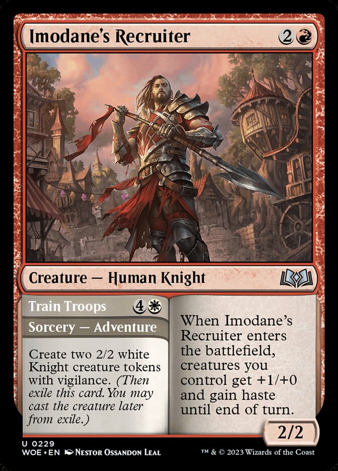Imodane's Recruiter // Train Troops 229 (Wilds of Eldraine)  - Foil