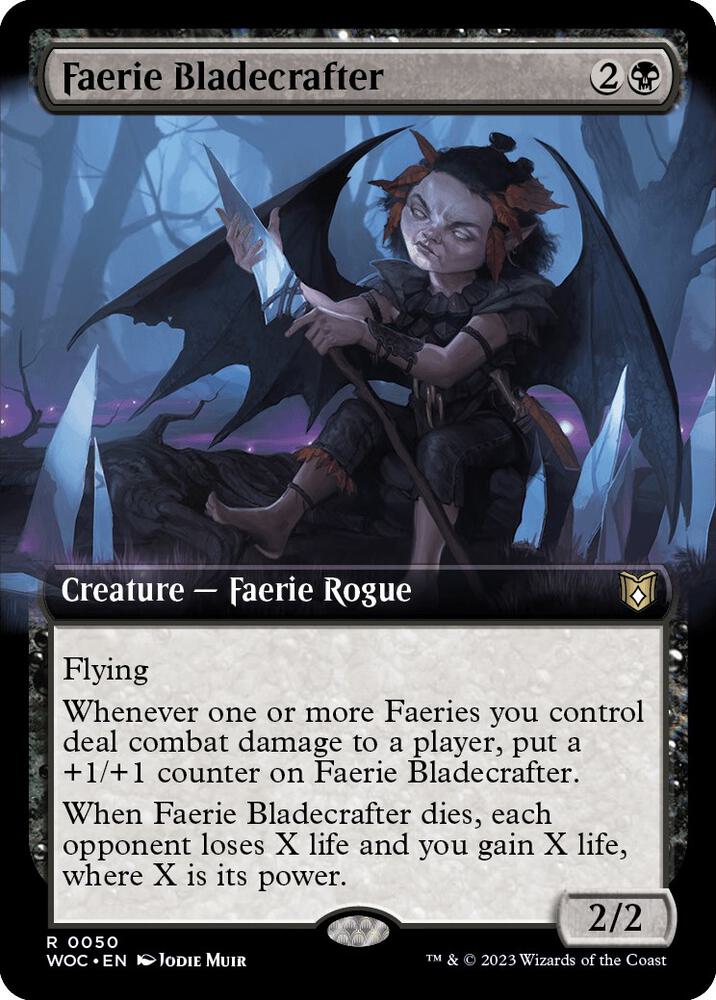 Faerie Bladecrafter 50/173 (Commander: Wilds of Eldraine)  - Extended Art