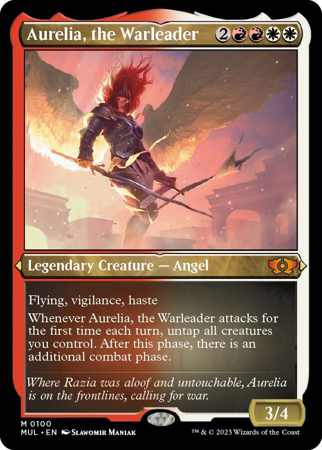 Aurelia, the Warleader 100 (March of the Machine: Multiverse Legends)  - Etched Foil