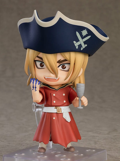 Nendoroid Ryusui Nanami holding bread and fork with cheerful face