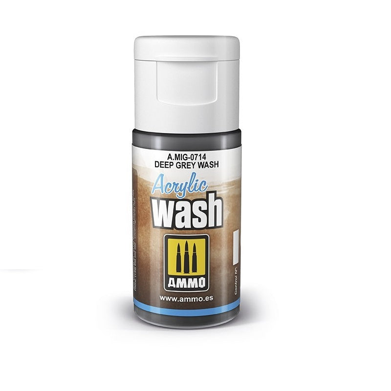 Ammo by MIG Acrylic Washes 15ml - Deep Grey Wash - Good Games