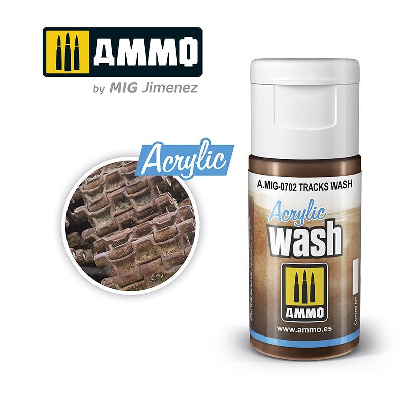 Ammo by MIG Acrylic Washes 15ml - Tracks Wash - Good Games