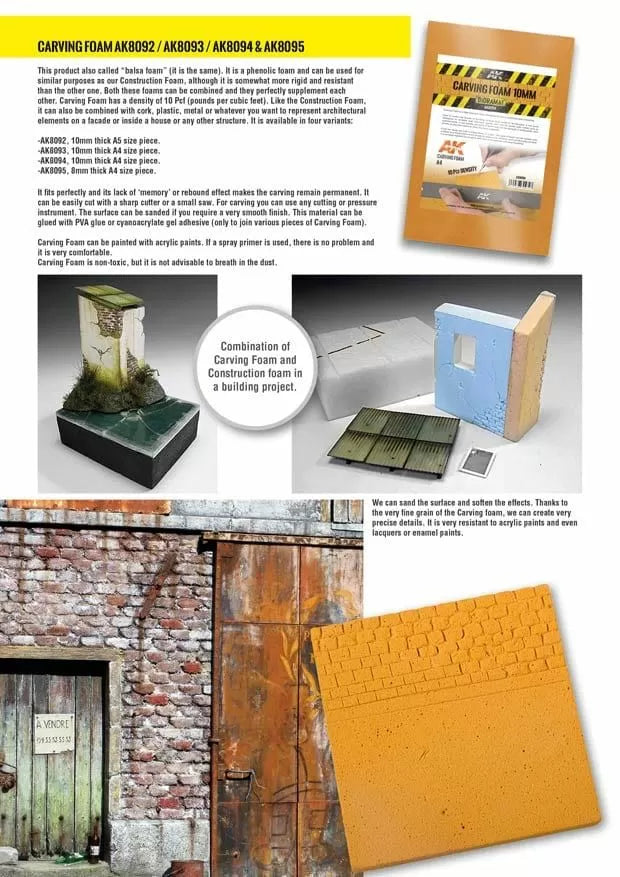 AK Interactive - Building Materials - Carving Foam 10mm A4 - Good Games