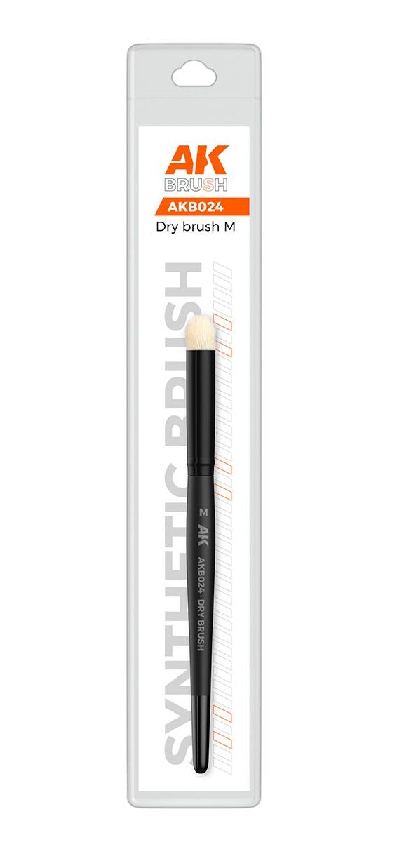 AK Brush AKB024 Synthetic Dry brush M in clear retail packaging