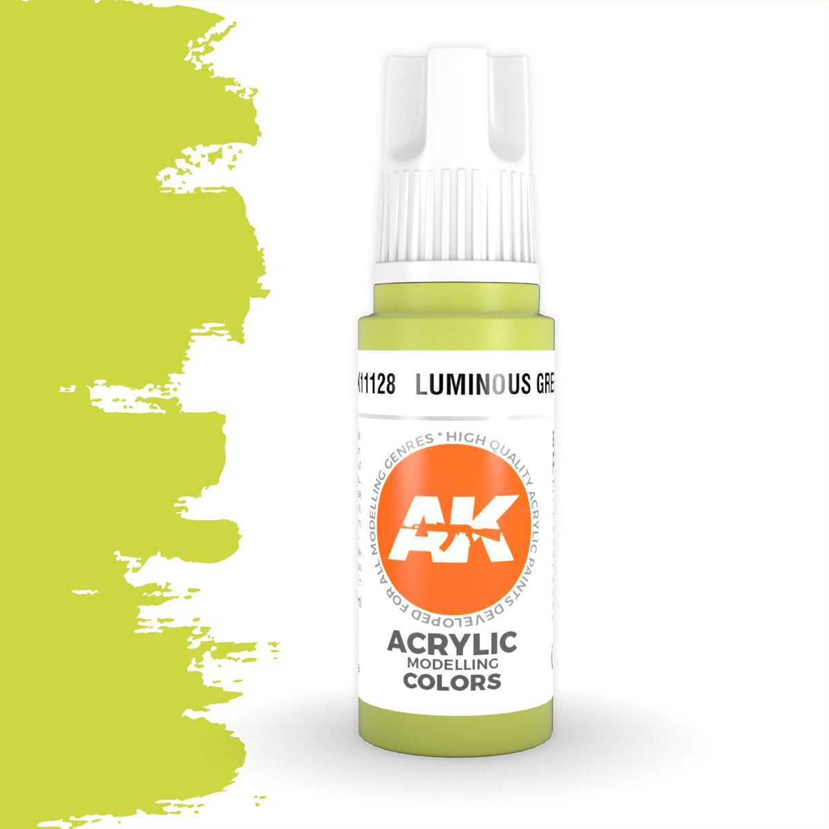 AK Interactive 3 Generation Acrylic Modeling Paint 17ml - Luminous Green - Good Games
