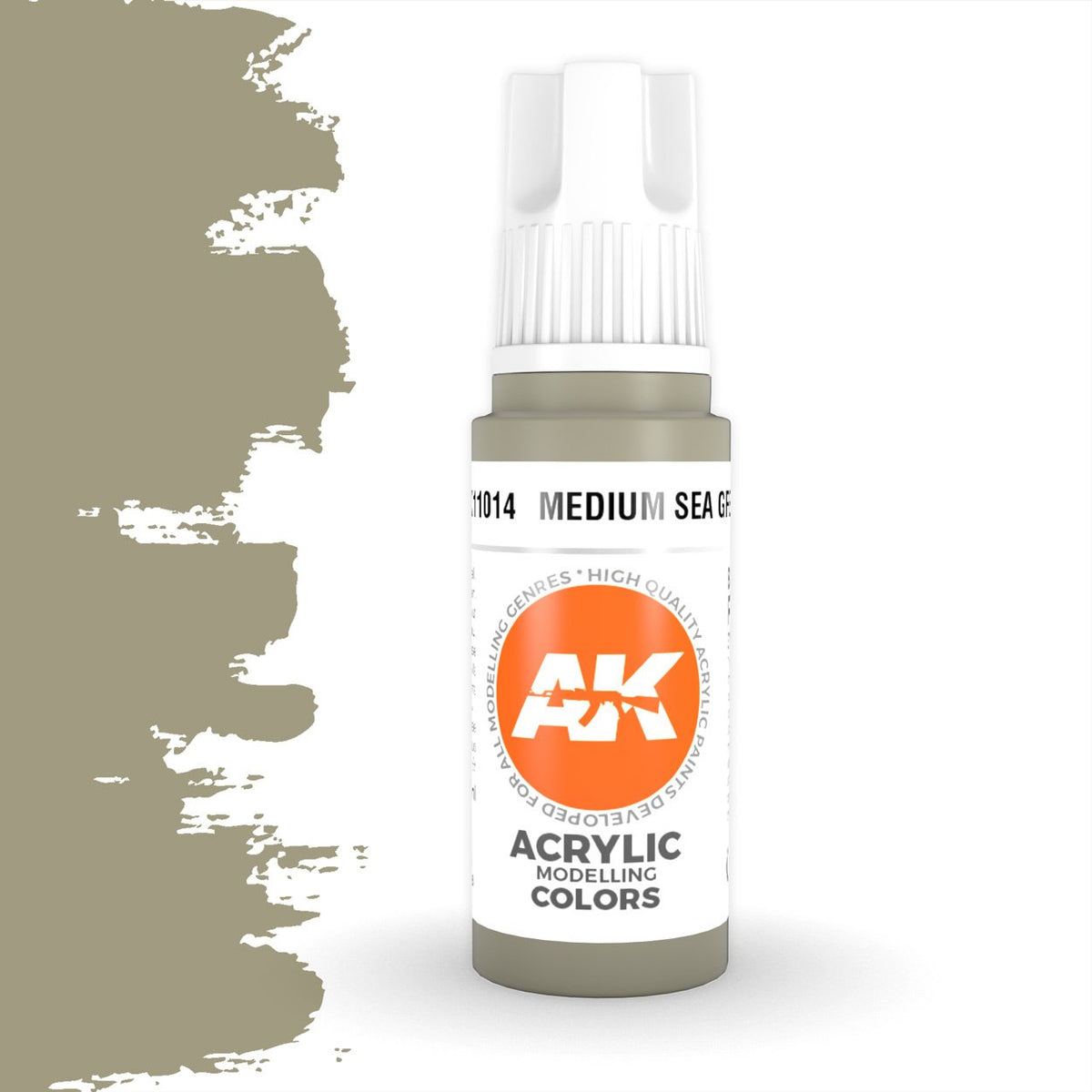 AK Interactive 3 Generation Acrylic Modeling Paint 17ml - Medium Sea Grey - Good Games