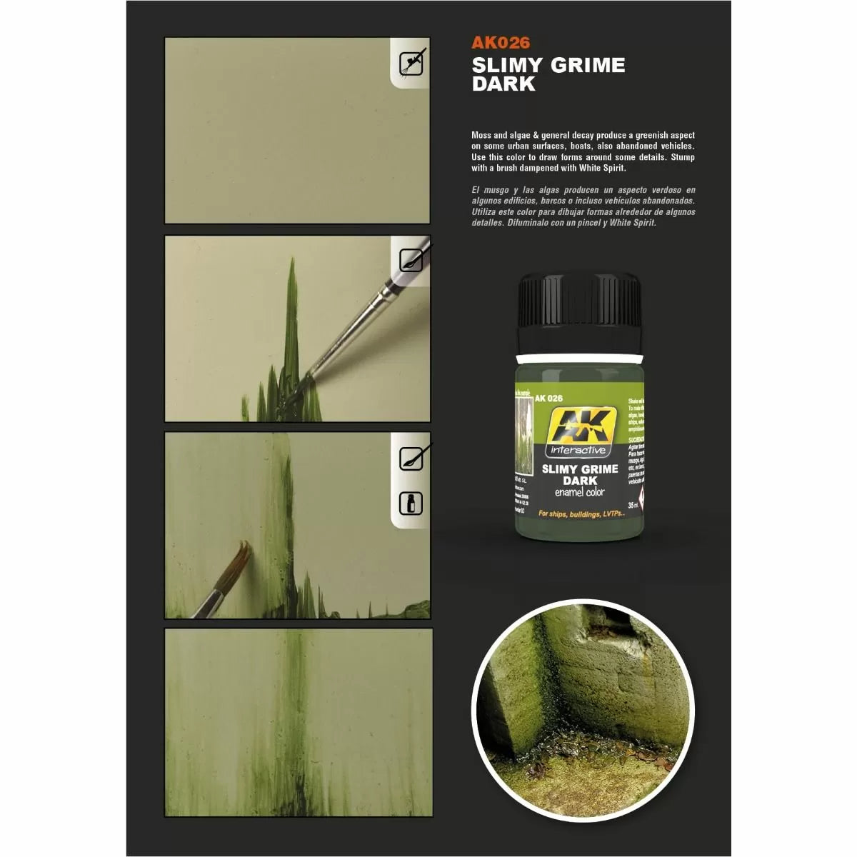 AK Interactive Weathering Product - Slimy Grime Dark - Good Games