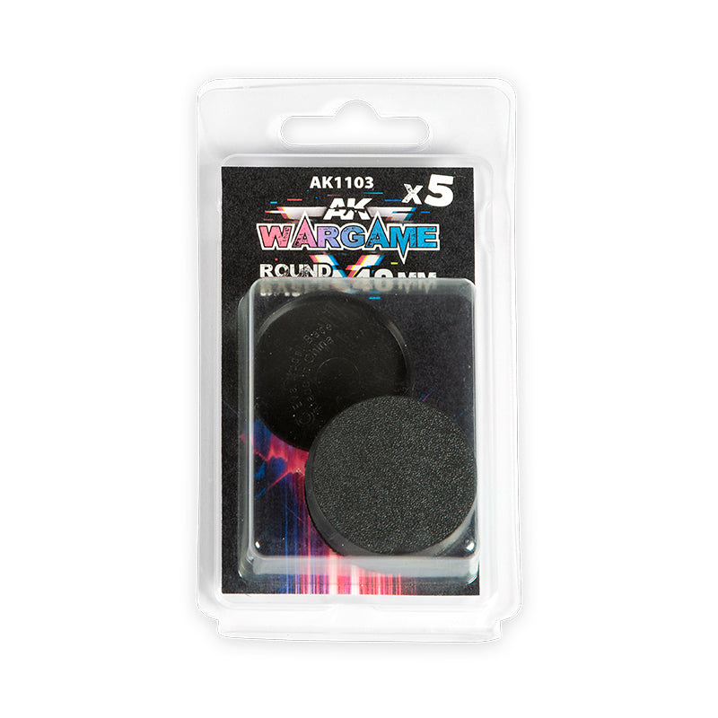 AK Interactive - Wargame Accesories - Plastic Bases. Round Base 40mm - Good Games