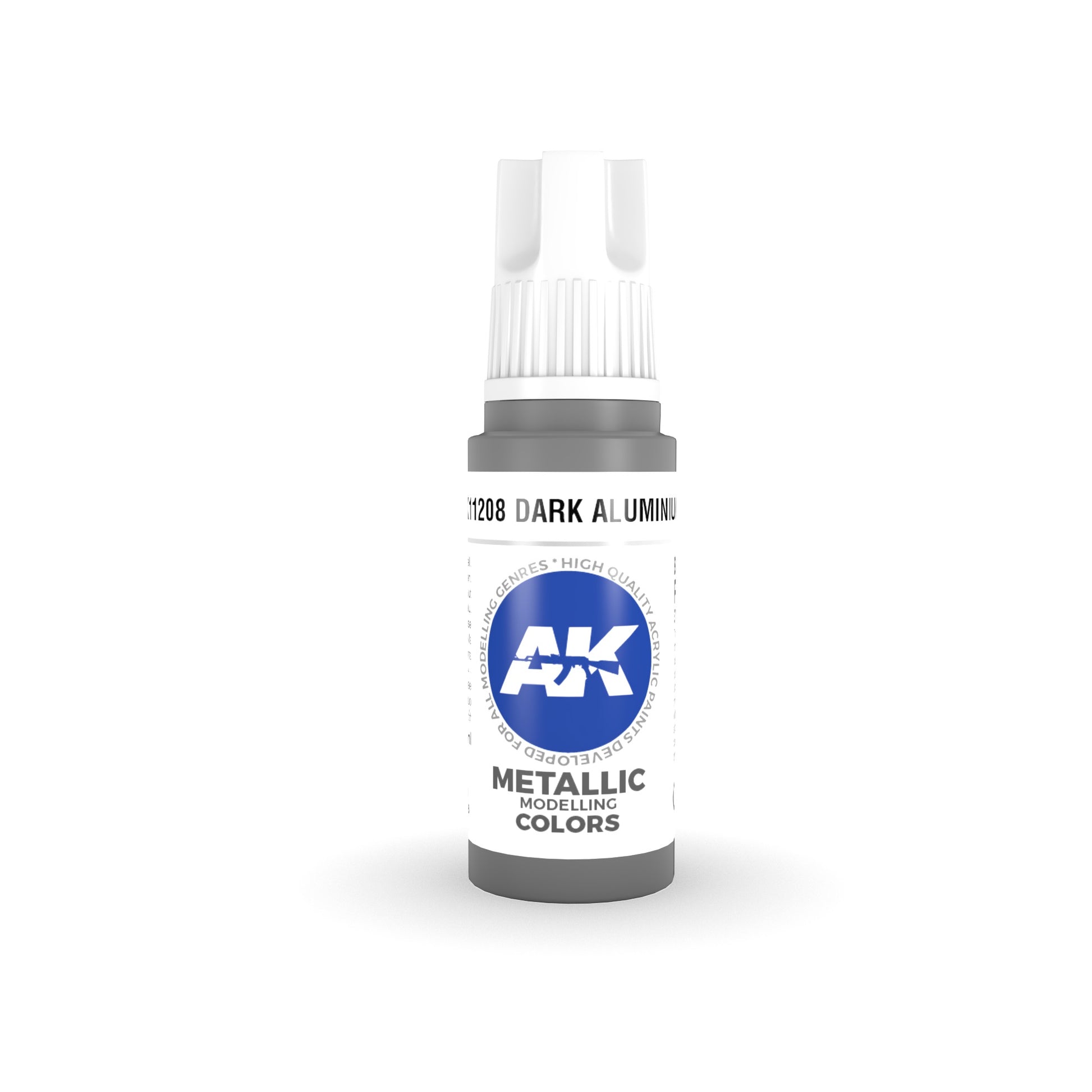 AK Interactive 3 Gen Acrylic Metallic Color 17ml - Dark Aluminium - Good Games