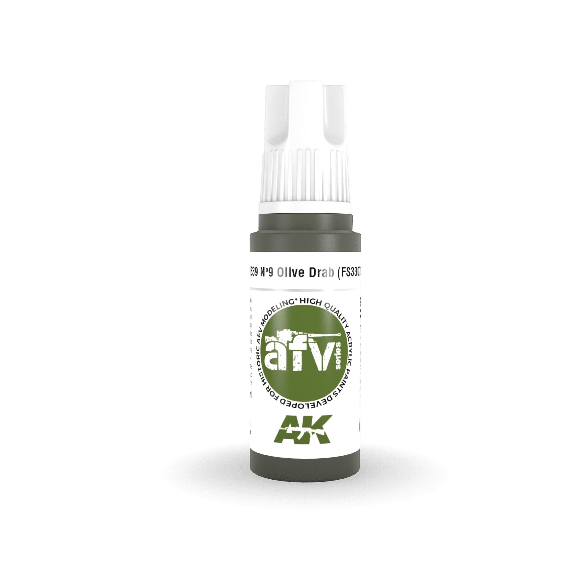 AK Interactive NÂº9 Olive Drab model paint bottle by AK Interactive