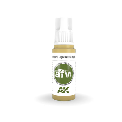 AK Light Stone No. 61 acrylic model paint bottle with white dropper cap, for AFV modeling