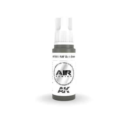 AK Air Series RAF Dark Green model paint bottle with white cap