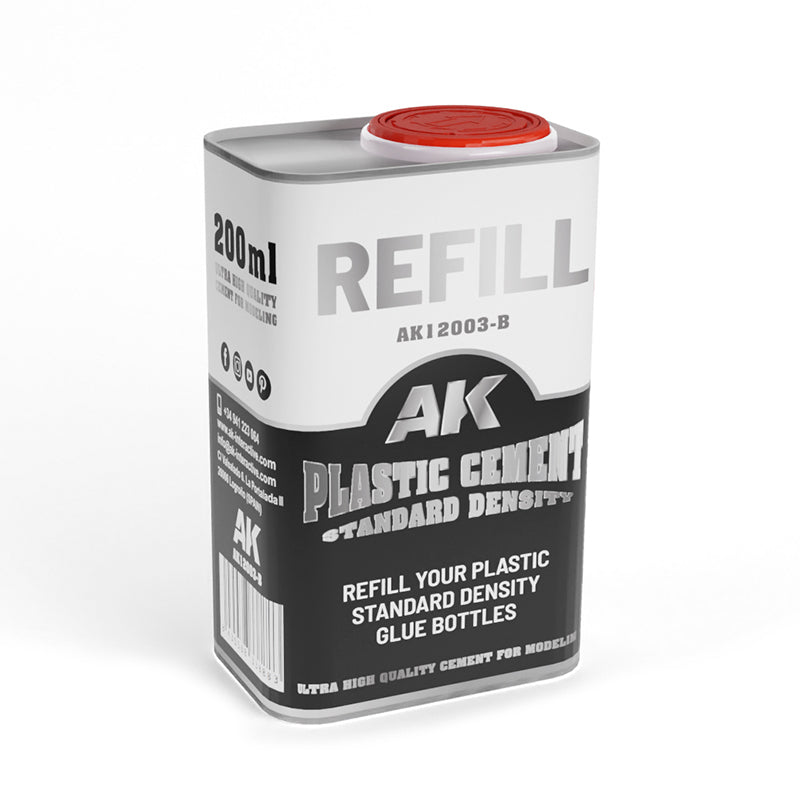 AK Interactive Plastic Cement Standard Density (Glue) Refill 200ml - Good Games