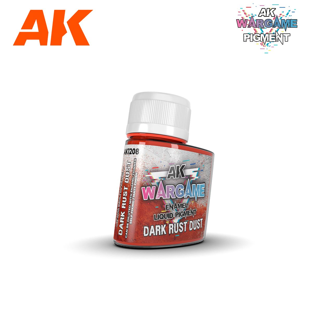 AK Interactive Wargame Enamel Liquid Pigments - Dark Rust Dust 35 ml - Good Games