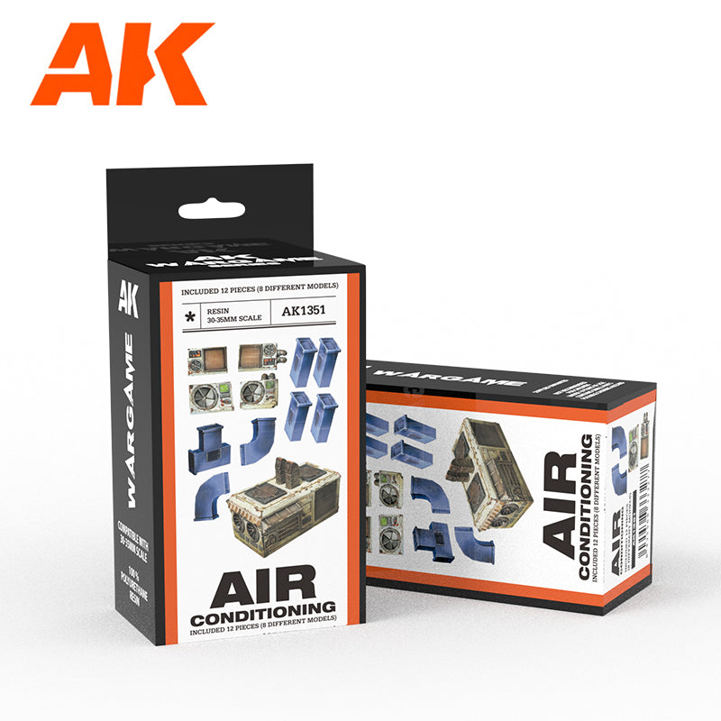 AK Interactive - Resins - Wargame Resin Scenery  - Air Conditioning Set Wargame (Resin 30-35mm)