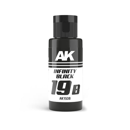 Black AK paint bottle labeled 'Infinity Black 19B