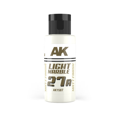 White AK Light Marble 27A Matt Finish paint bottle with a black cap