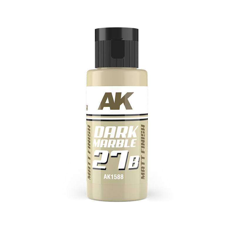 AK Interactive AK1588 'Dark Marble' matte paint bottle, it's light beige with a black cap
