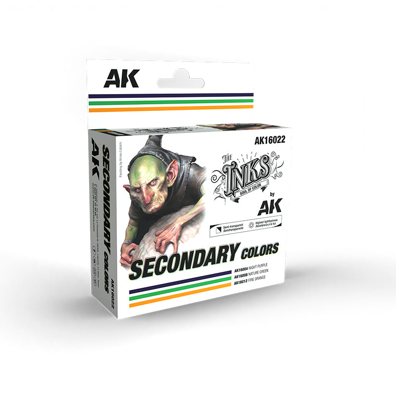 AK Interactive - The Inks - Secondary Colors Set - Good Games