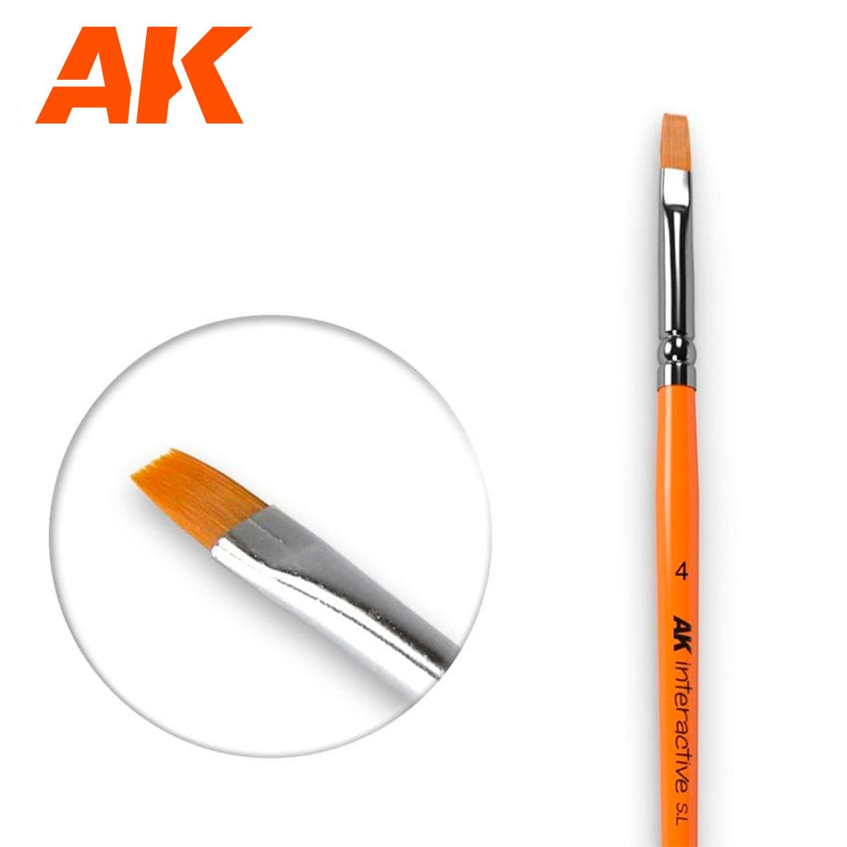 AK Interactive - Brushs - Flat Brush 4 Synthetic - Good Games