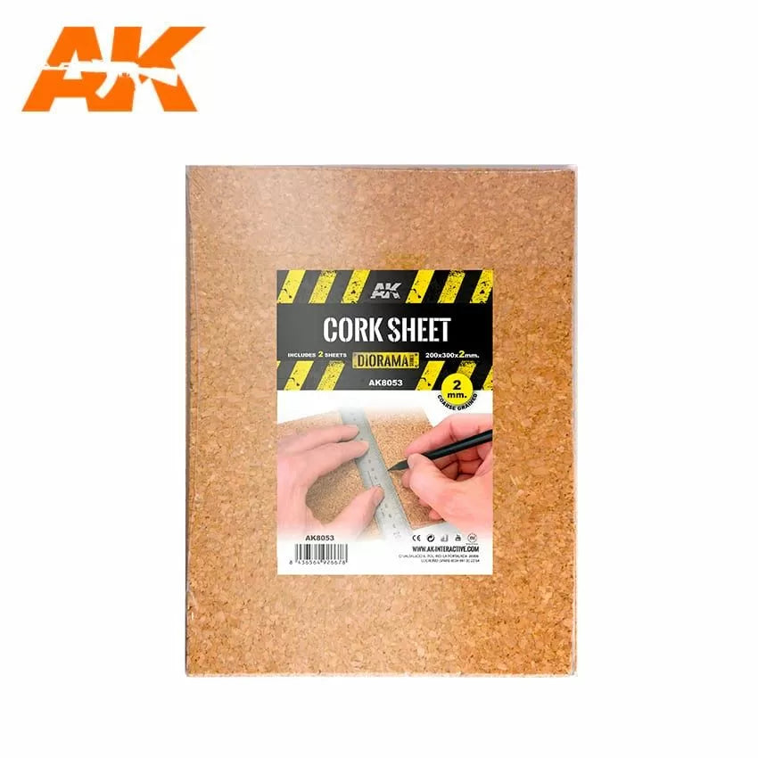 AK Interactive Building Materials - Cork Sheets Coarse Grained 200x300x2mm - Good Games