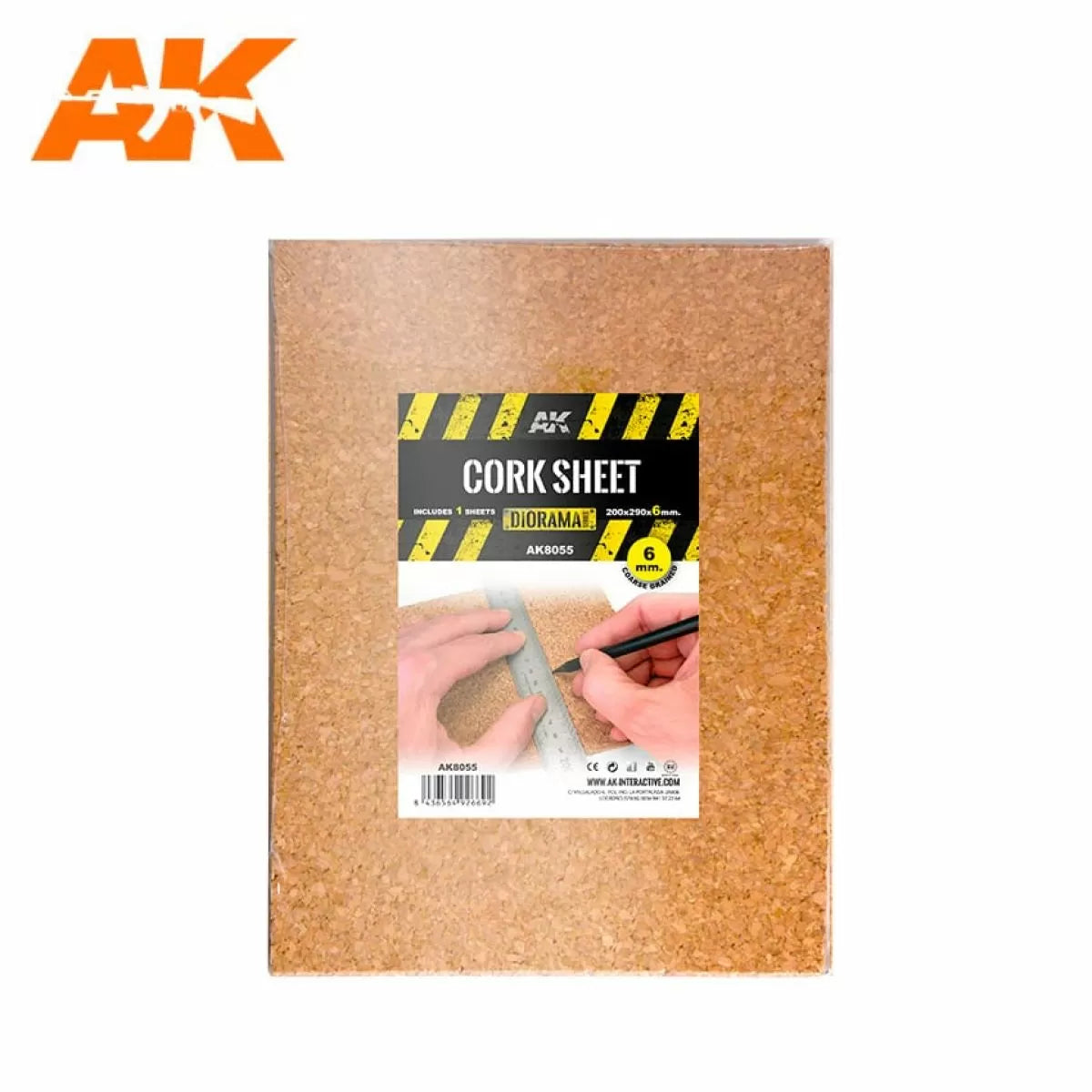 AK Interactive Building Materials - Cork Sheets Coarse Grained 200x290x6mm - Good Games