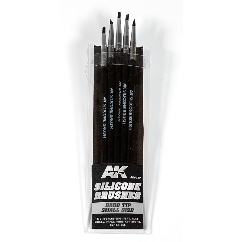 Ak Interactive - Tools - Set Of 5 Silicone Brushes Hard Tip Small - Good Games